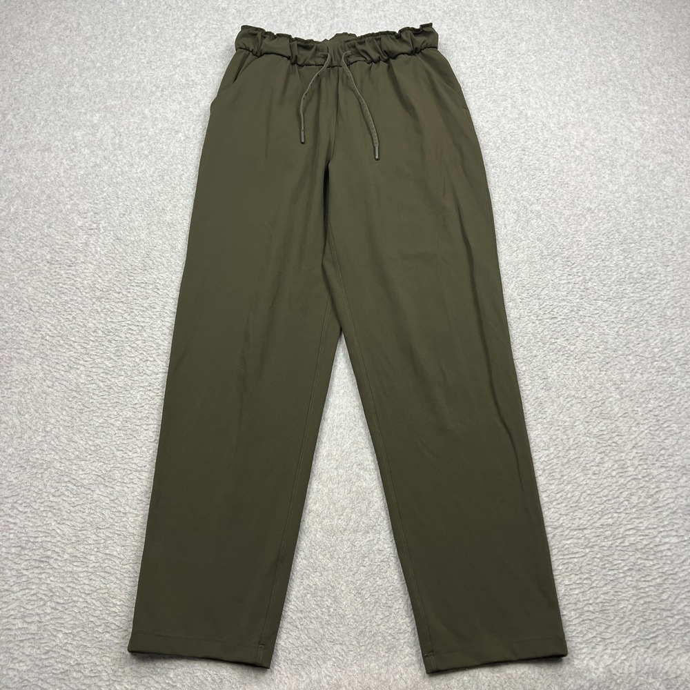 Lululemon Keep Moving 7/8 Pant Womens 6 Green High Rise Drawstring Jogger W5DCFS